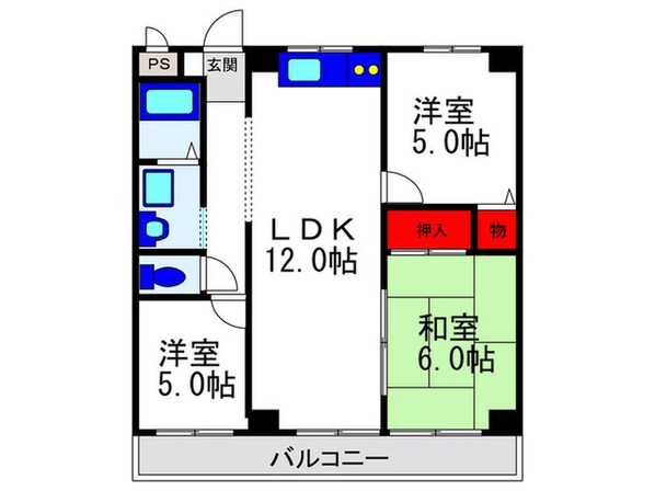 TWIN WADAの物件間取画像